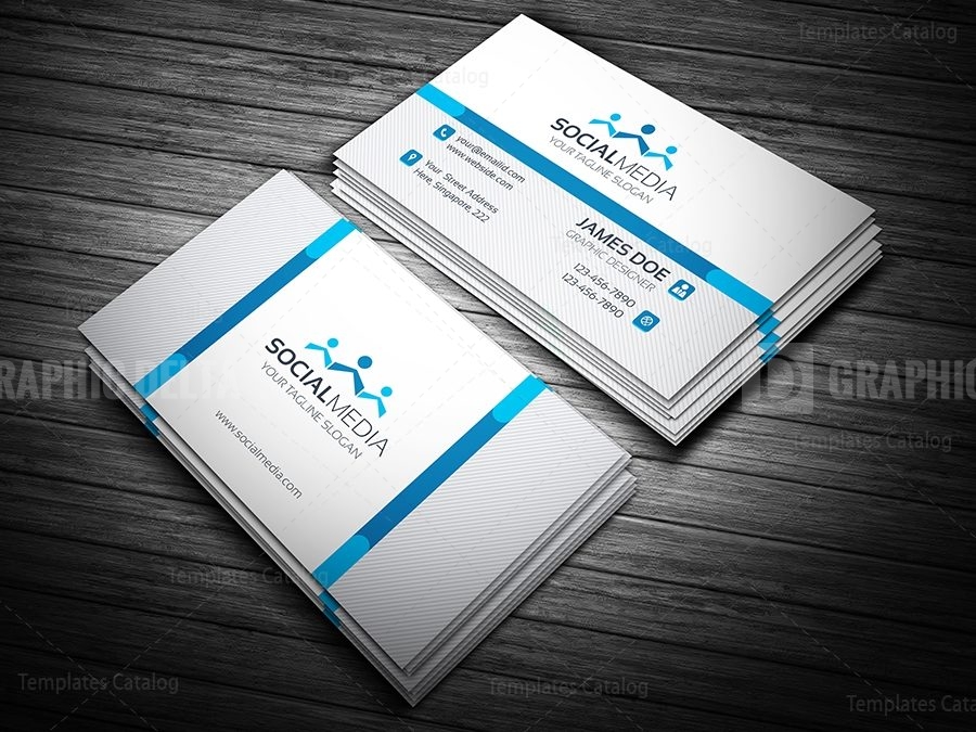 Social Media Business Card Template - Graphic Delta 